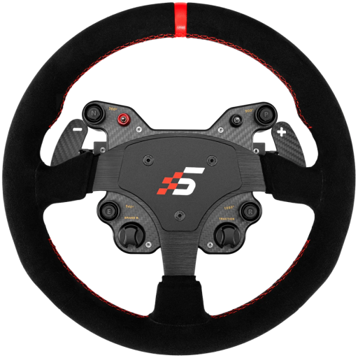 SIMAGIC GT1 Round Steering Wheel 330 mm, Shifter Paddles, QR70, suede, S210